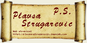 Plavša Strugarević vizit kartica
